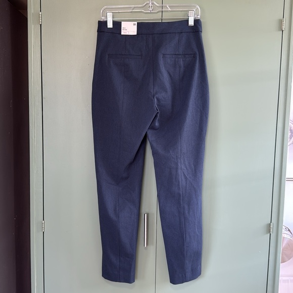 NWT Express High Waist High Rise Straight Ankle Pant Heather Navy Blue Sz 6 - Picture 3 of 7